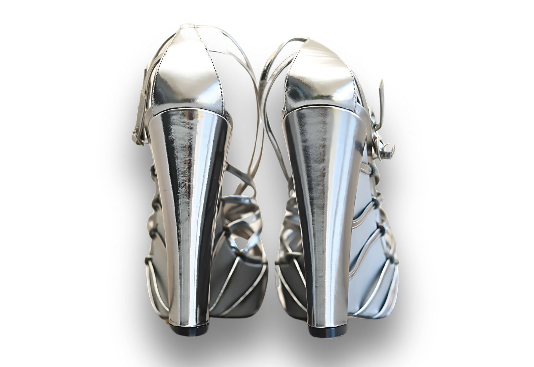 Christiane Dior metallic leather wedge sandals - Image 8