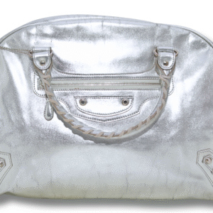 Balenciaga Silver Bowling Bag